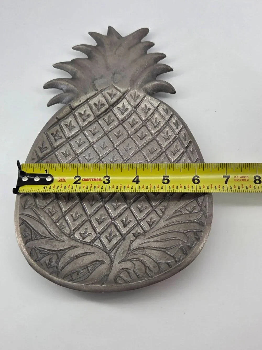 VTG Heavy Cast Metal Pineapple Dish 11